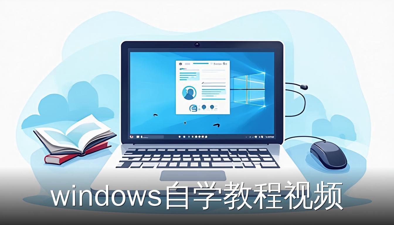 Windows自学教程视频 电脑屏幕显示设置界面 学习场景