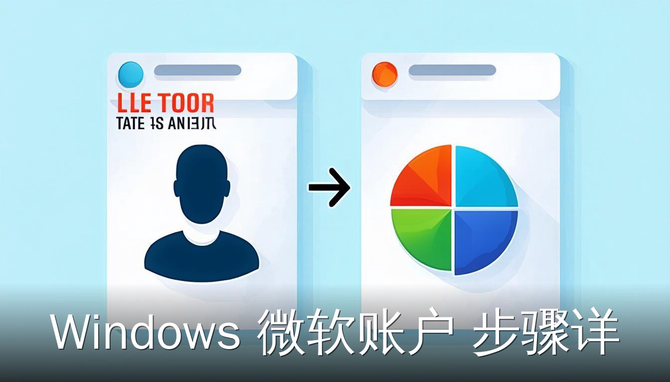 从本地账户切换到微软账户的示意图，展示转换过程